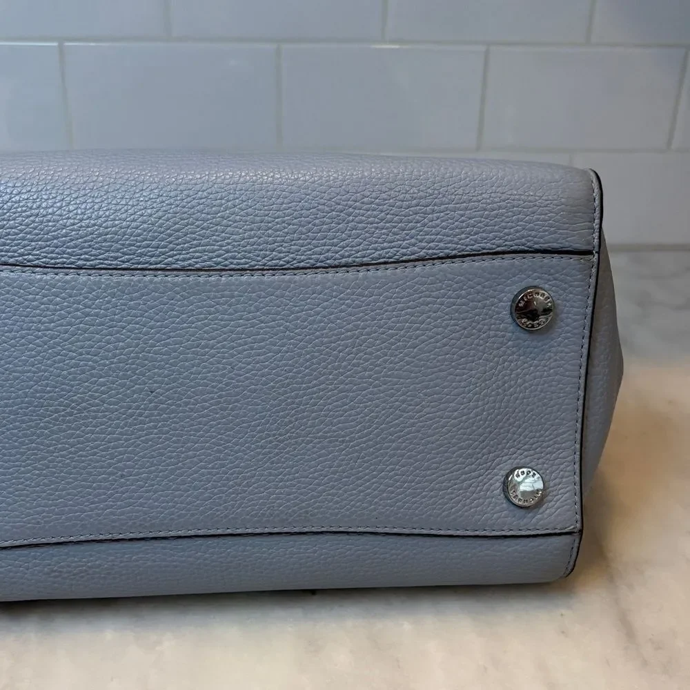 Michael Kors Bag Purse Handbag Leather Hamilton Blue Pebbled Convertible Satchel